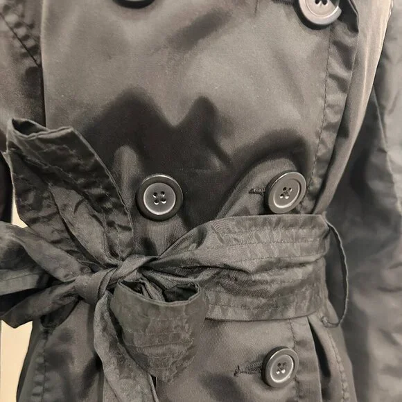 Suzy Shier Black Lightweight Double-breasted Pea Coat( US XS) - Picture 2 of 7